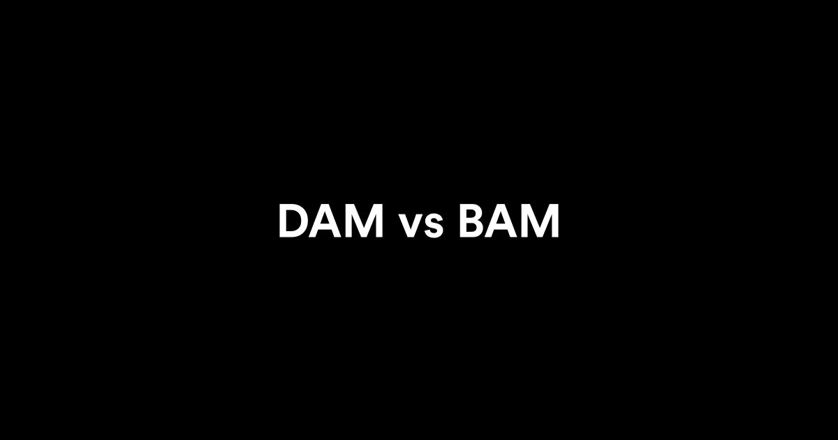 DAM vs BAM