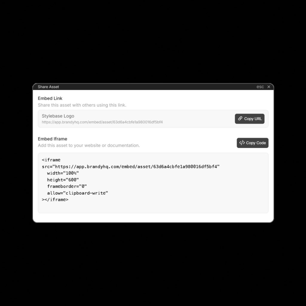 Embed your style guide assets anywhere