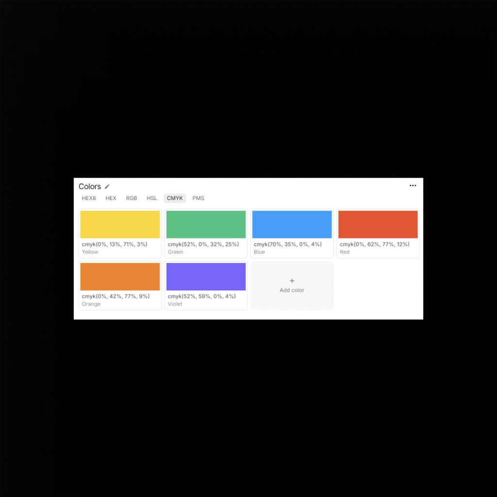 brand color block Brandy screenshot