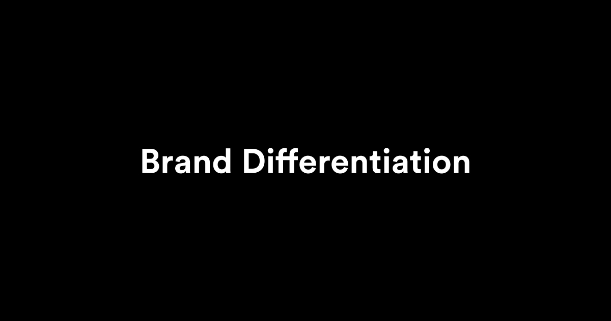 Brand Differentiation guide