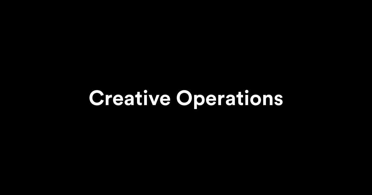 What-is-Creative operations
