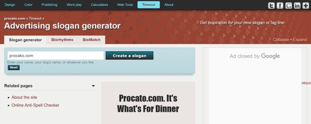 Procato - slogan generator
