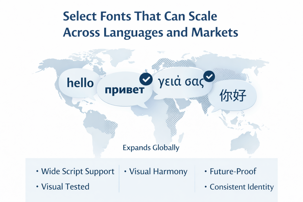 Fonts for global language adaptability