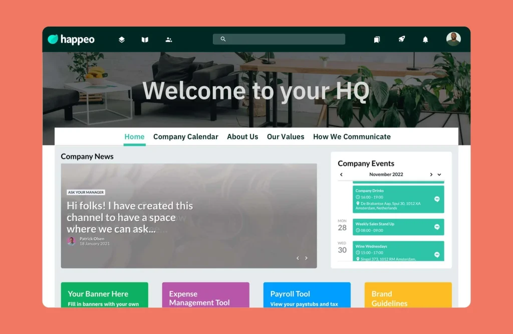 Happeo- corporate intranet software