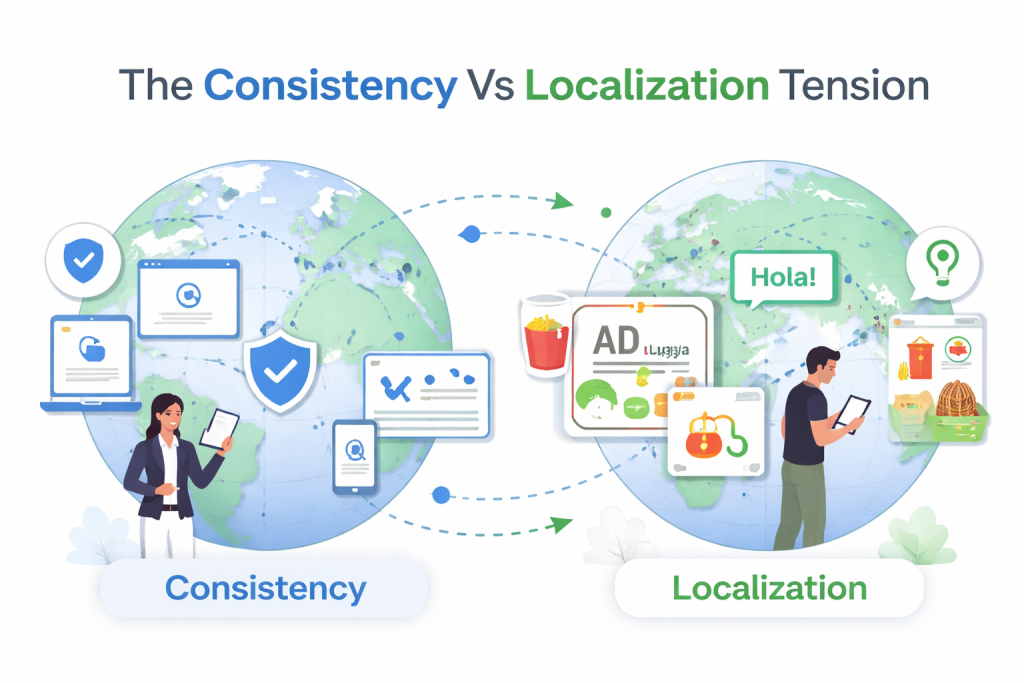 Consistency vs localization in business