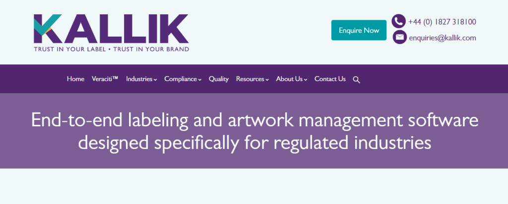 kallik - artwork management software